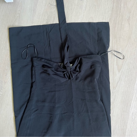 Abercrombie Knot-Front Cutout Halter Midi Dress XS - Picture 4 of 7